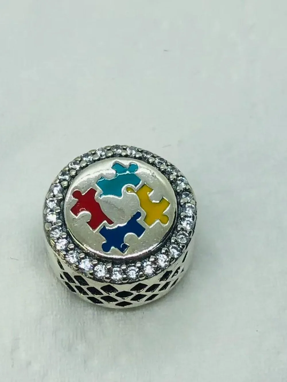 ✨ ✨Pandora Autism Awareness Puzzle Bead Charm S925 Silver with box